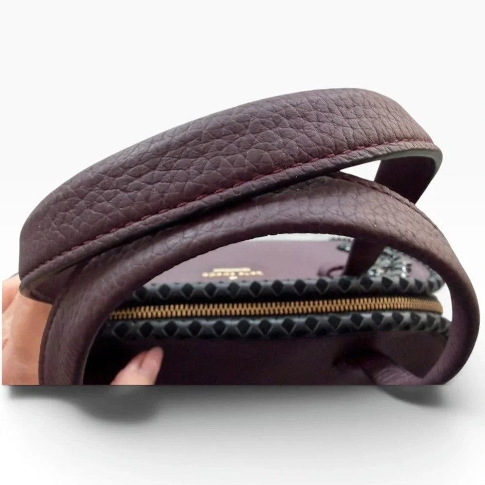 Kate Spade Anderson Way Reiley Jeweled Satchel & Neda Wallet Deep Plum Set